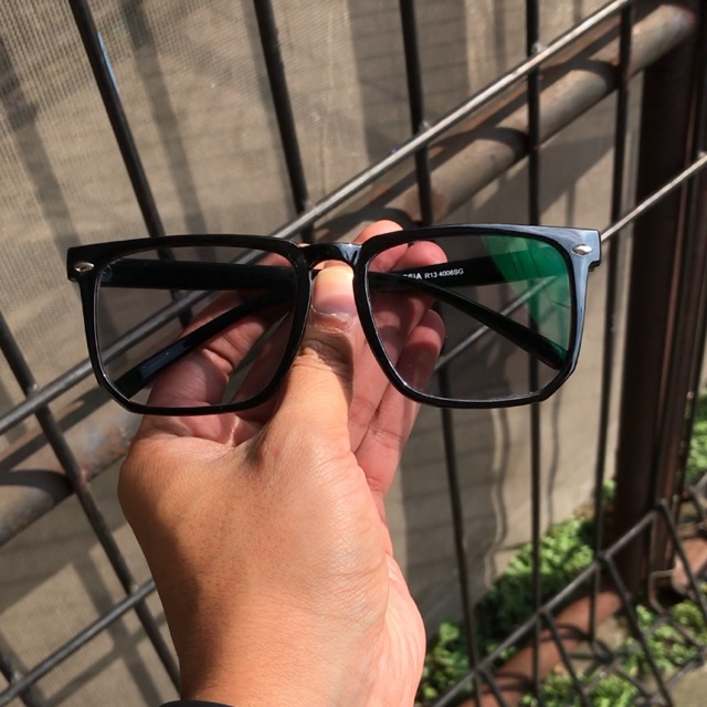 Kacamata Photocromic Pria Kaca Mata Lensa Minus Silinder Netral Photochromic Wanita Unisex