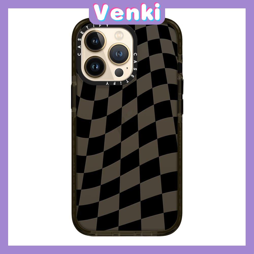 Soft Case Silikon Tpu Tebal Shockproof Motif Kotak-Kotak Hitam Putih Untuk Iphone 13 Pro Max / 12pro / 11 / 7 + / Xr / Xs Max / 8 / 11 / 12 / 7 +