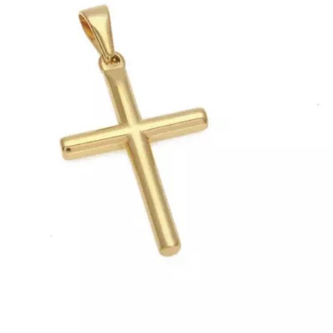 ➱ KALUNG EMAS TITANIUM LIONTIN SALIB PRIA WANITA ✼