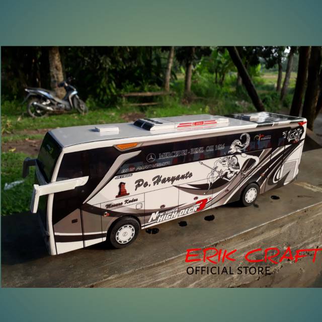 Miniatur bus Miniatur bis po haryanto jb3 mainan anak diecast bus hadiah