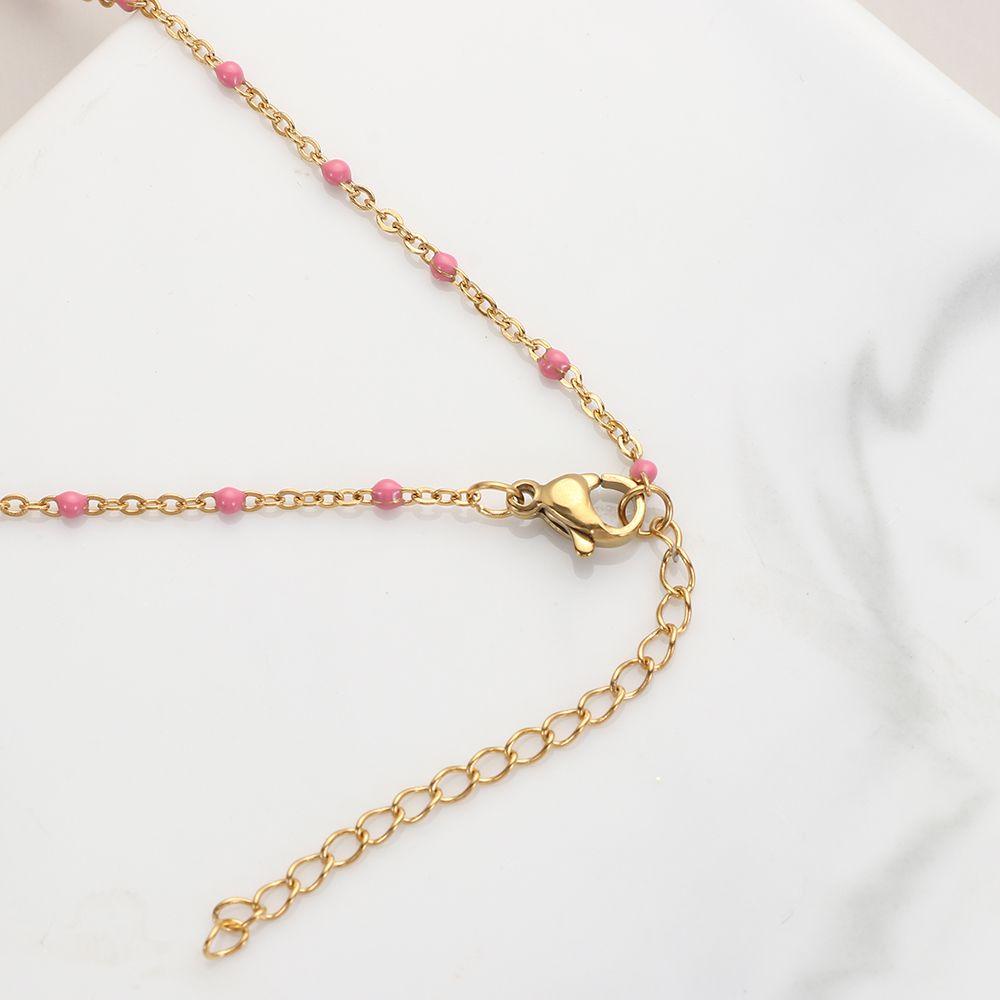 Kalung Chokergelang Rantai Bahan Stainless Steel Untuk Wanita