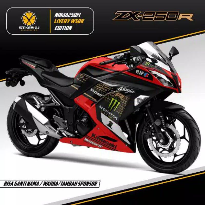 decal motor ninja 250R fi / decal ninja 250R fi fullbody / stiping motor ninja 250 fullbody