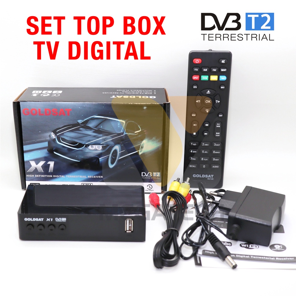 STB TV DIGITAL Set Top Box GOLDSAT X1 / STB TV Digital DVB T2 Receiver tabung berkualitas bergaransi android tv terbaik K4Q2