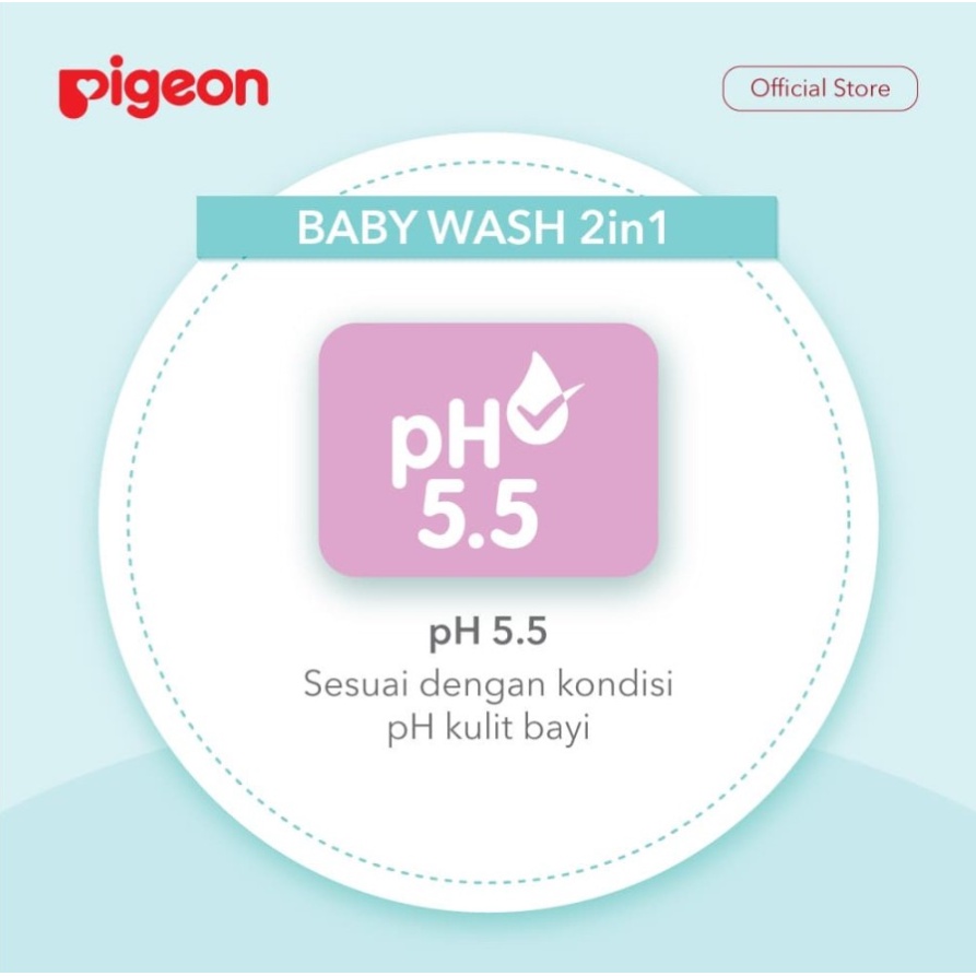 PIGEON Baby Wash 2 in 1 Chamomile 150ml Shampoo Sabun Bayi