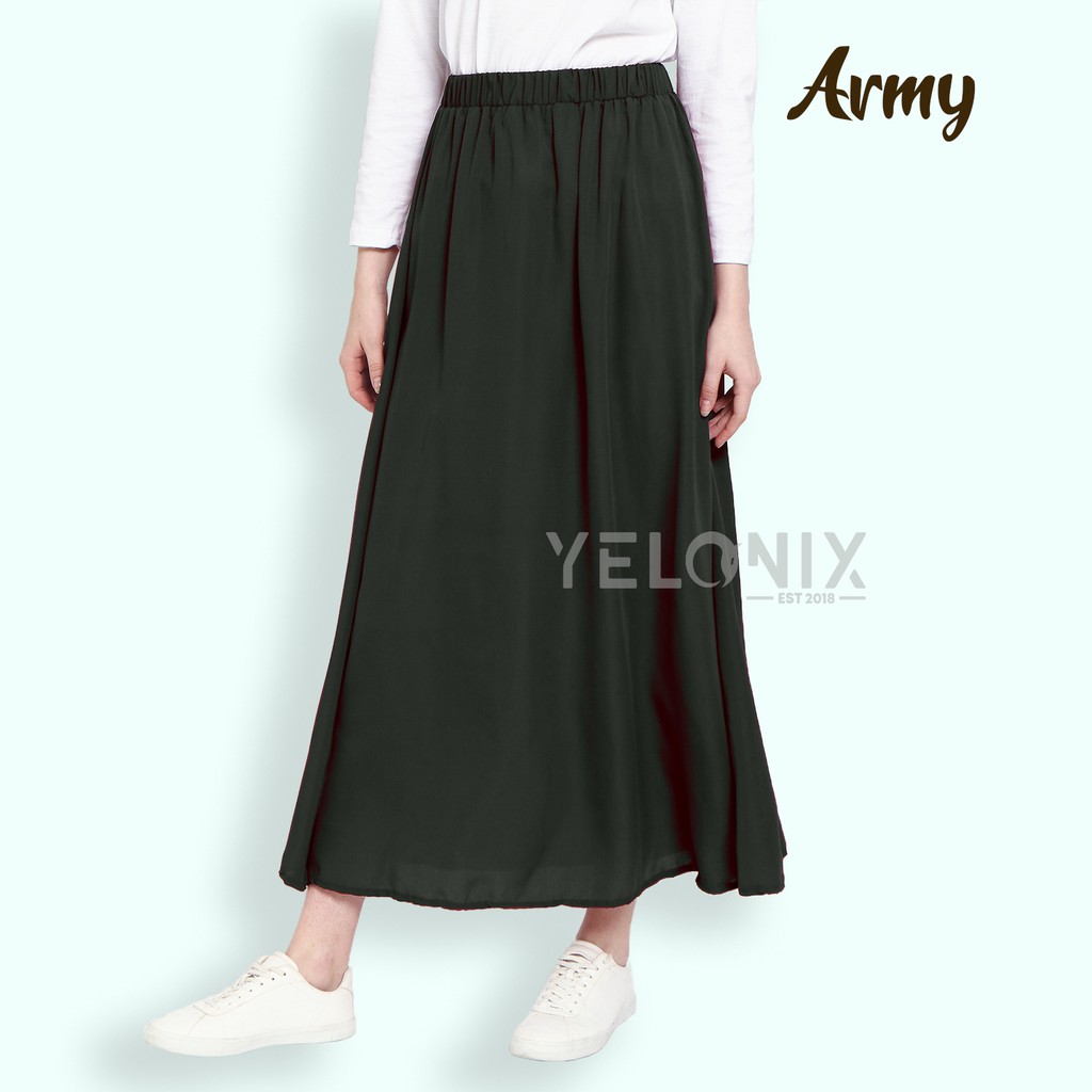 ROK MUSLIM POLOS MAYUNG BAHAN WOLFIS - YELONIX