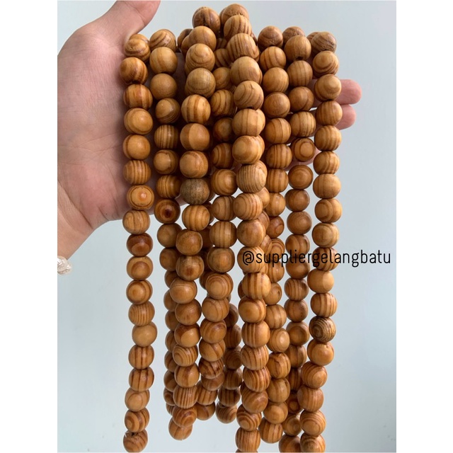 bahan Kokka Koka Kaukah 14mm kayu craft gelang kalung serat cokelat