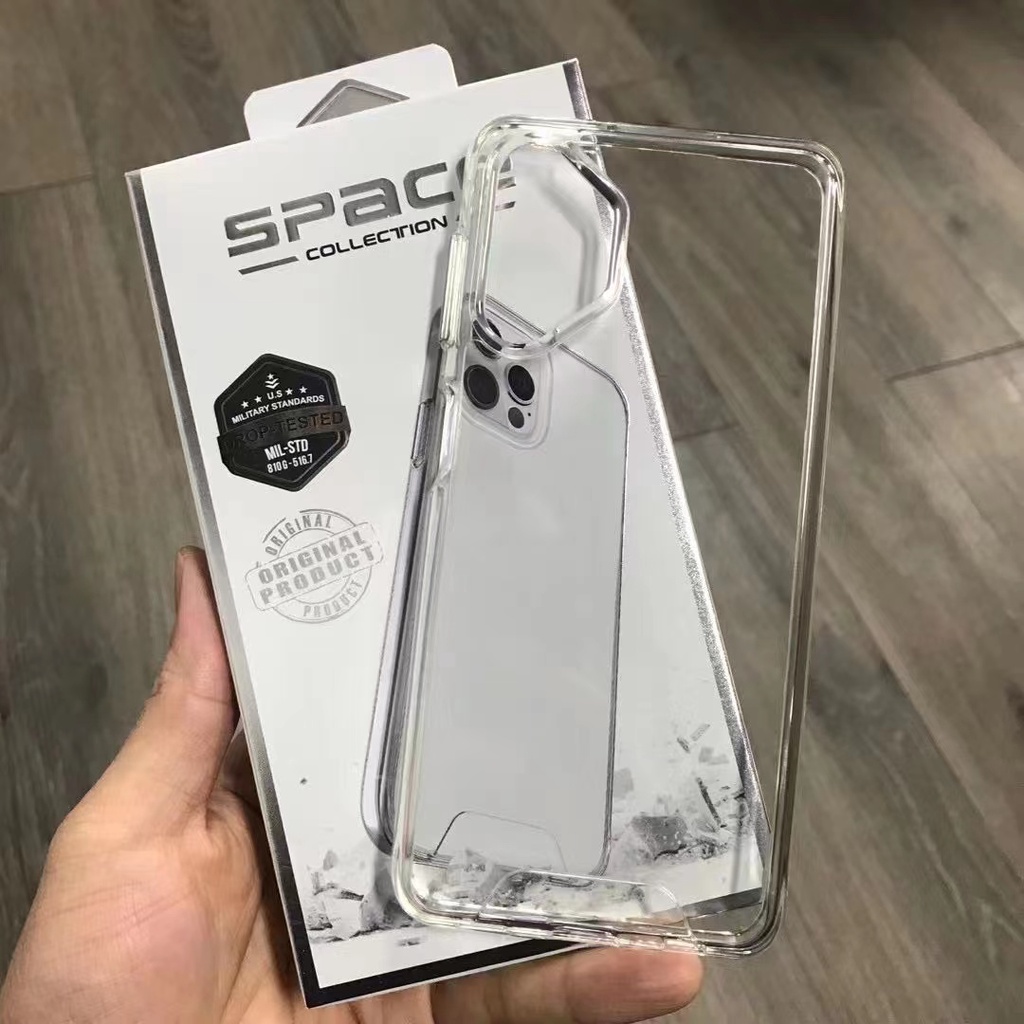 LUCKYMALL SPACE Millitary Drop CLEAR CASE IPHONE 13 MINI 13 PRO MAX 12 MINI 12 PRO MAX 11 PRO MAX X XR XS MAX High Quality PREMIUM ACRYLIC AKRILIK IMPACT