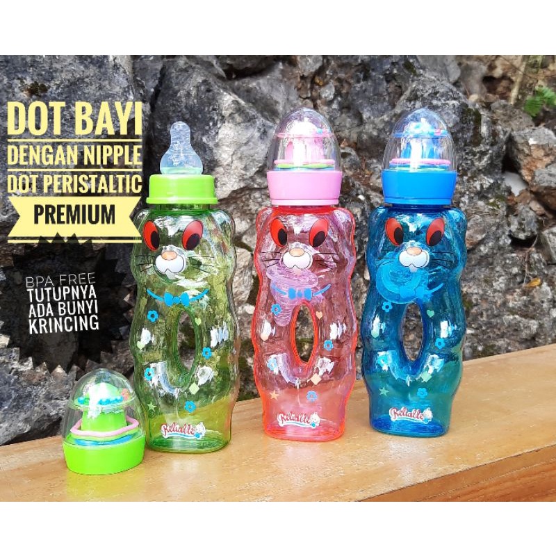 Dot Bayi Botol Susu Premium Bpa Free Feeding Bottle Ukuran Volume Besar 9 oz 280 ml Bentuk Model Don