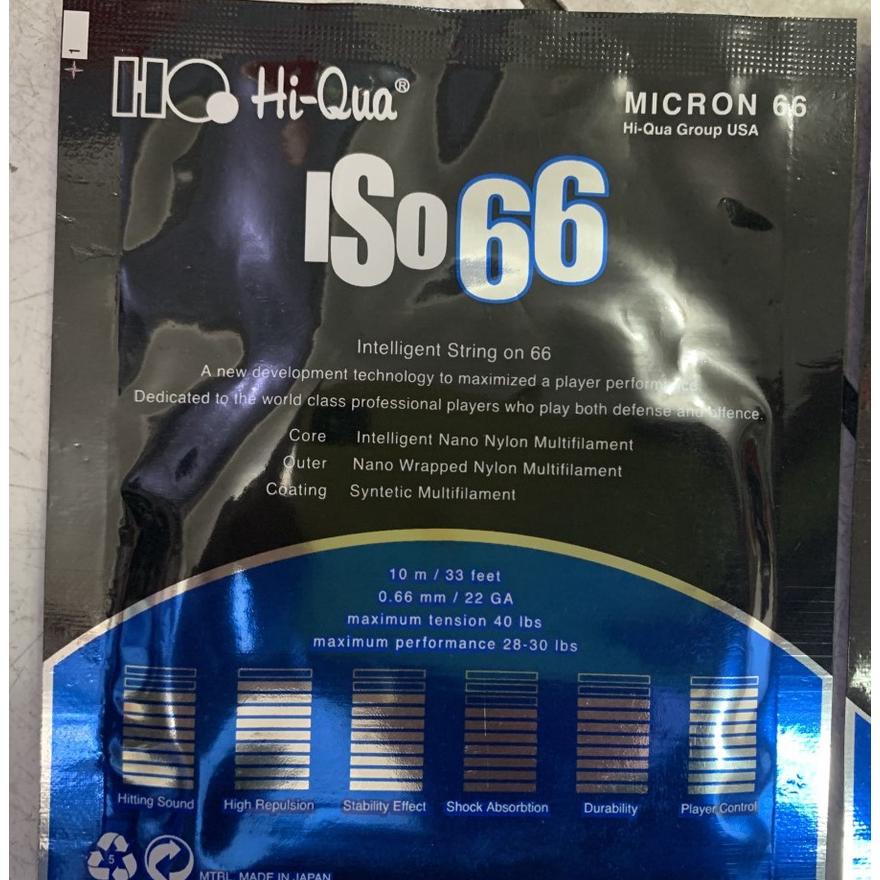 Senar Badminton New Hiqua Iso 66 Rainbow Warna Warni Original