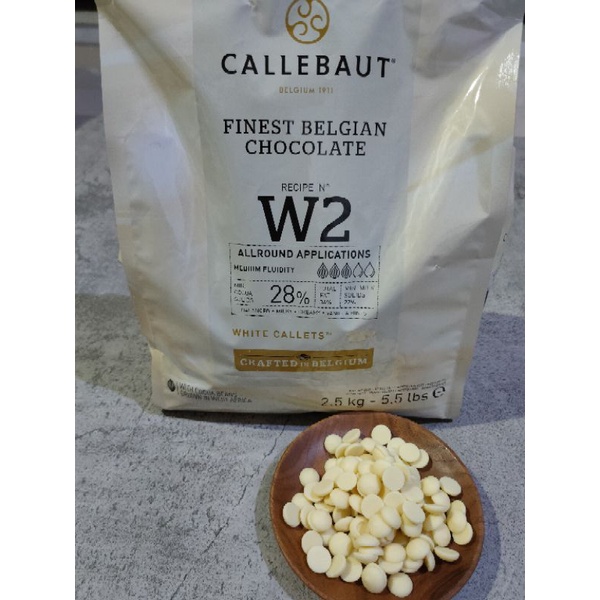 CALLEBAUT W2NV WHITE CHOCOLATE 100 Gr