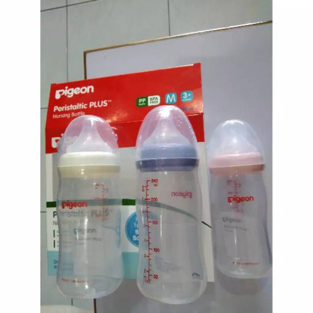 Pigeon Botol Susu Bayi Wide Neck  240 ml Isi 3