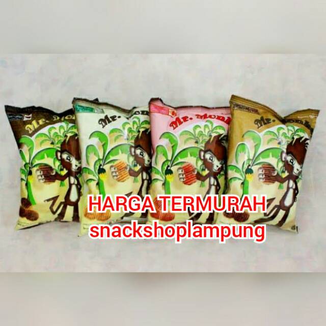 TERMURAH Keripik Pisang Coklat Mr Monkey lampung Aneka rasa