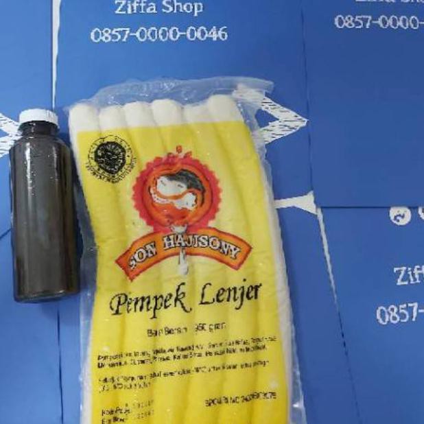 

{BISA COD} Pempek Lenjer Super Sony + Cuko Botol 250ml Empek Soni Mpek Son Haji Lampung GRATIS