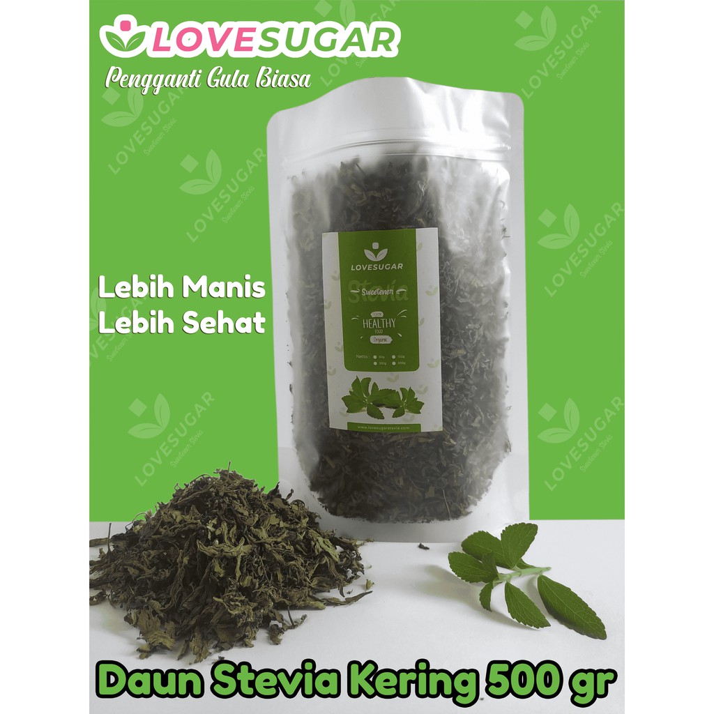 

Stevia - Gula Stevia - Daun Stevia Kering Alami 500 gram