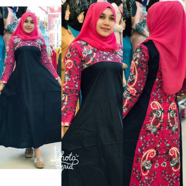 Gamis Aceh full bordir motif terbaru