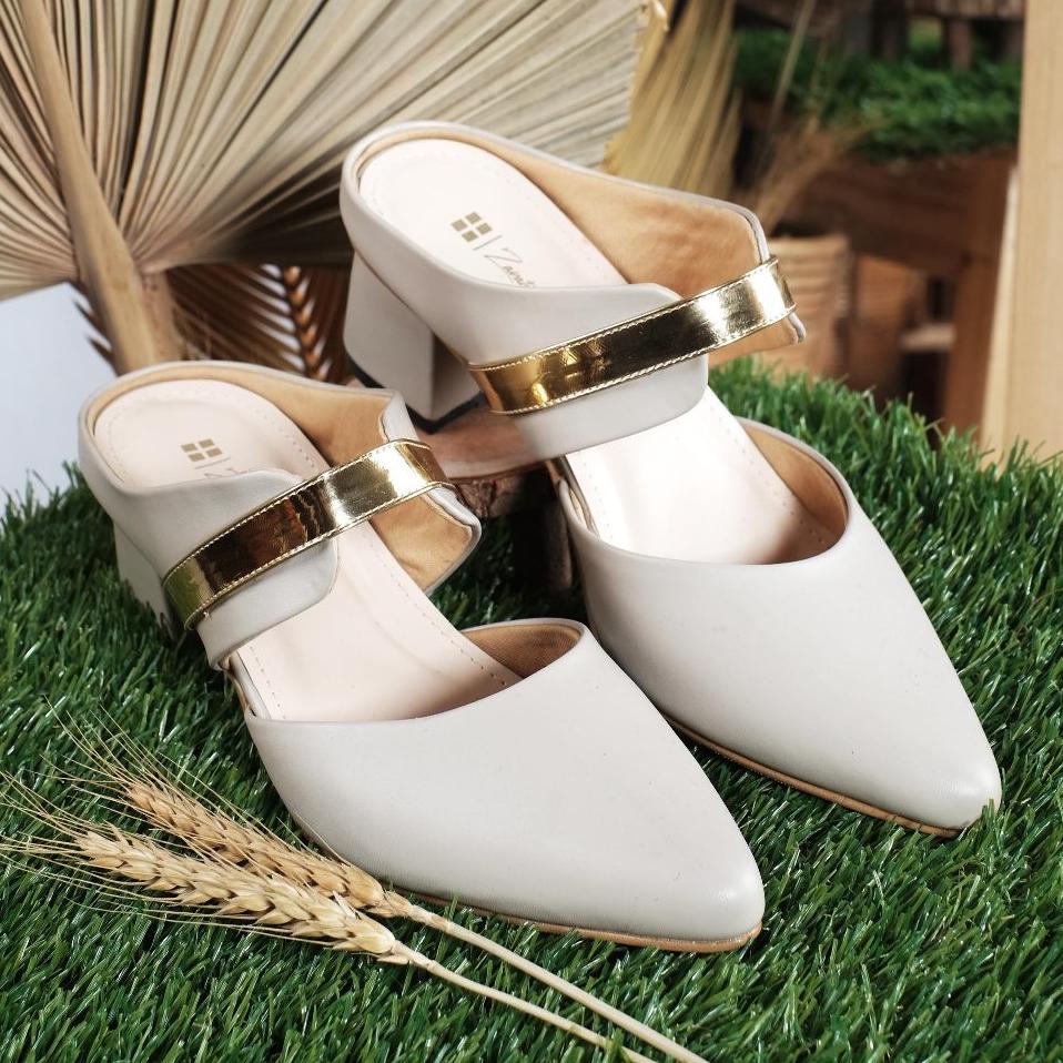 [PROMO HEV85] Zavatu Sepatu Heels 5cm Wanita Big size asli Cibaduyut ZVT 173 ☑️Ready stok Grosir