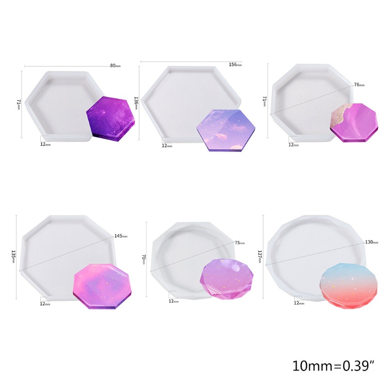 SIY  Crystal Epoxy Coaster Resin Mold Cup Mat Pad Casting Silicone Mould DIY Crafts Jewelry Making Tools