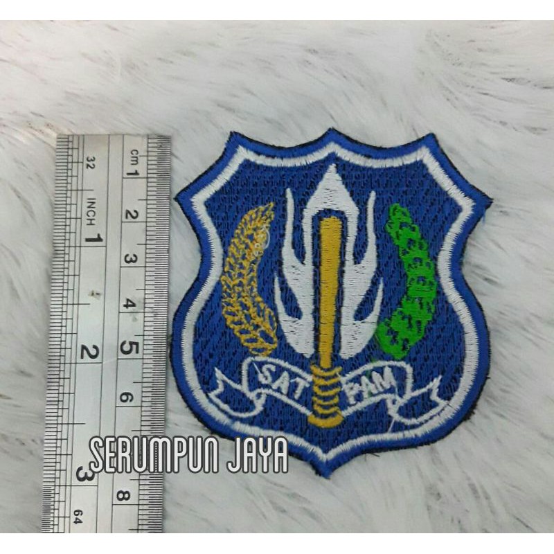 EMBLEM SECURITY LOGO BIRU - EMBLEM SECURITY BORDIR