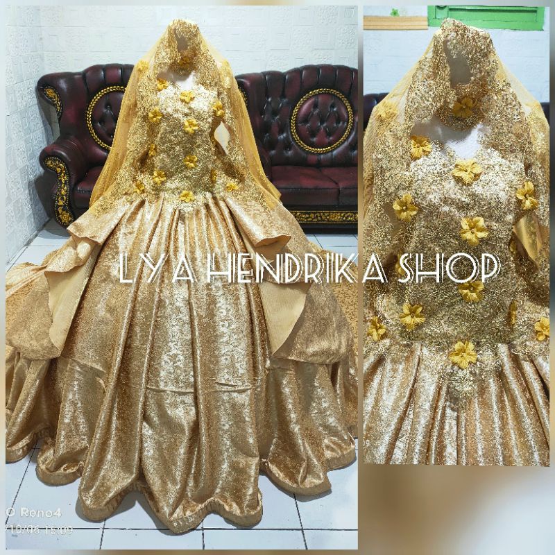 gaun jaguar ekor plus peplum