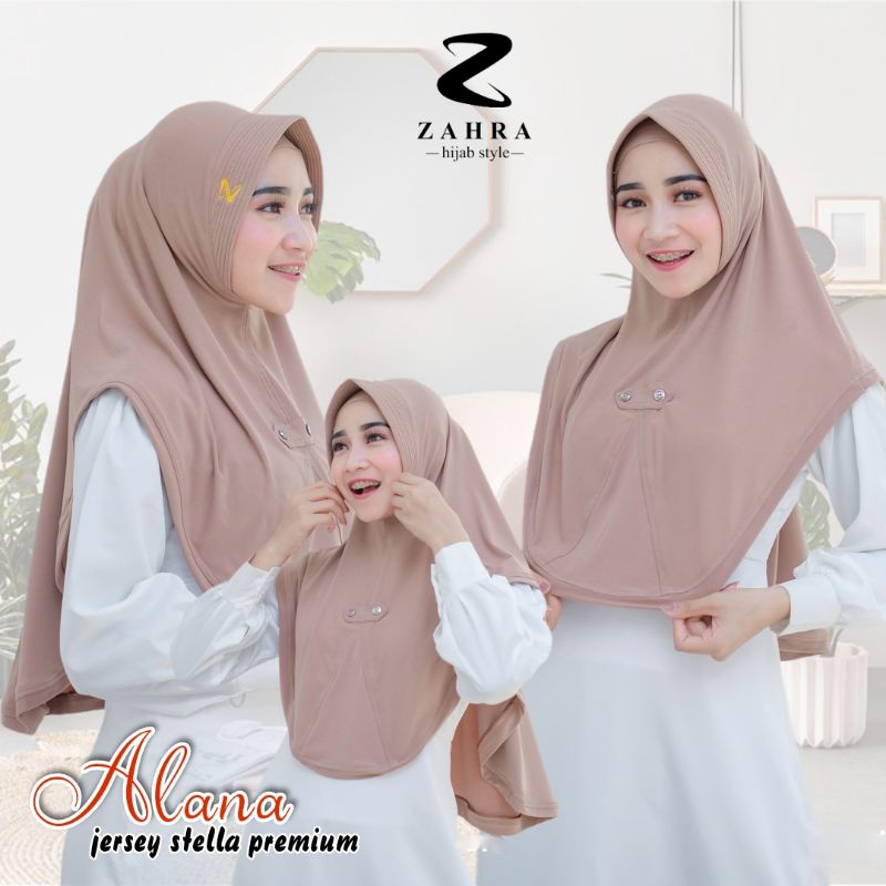 Zahra Hijab Alana Bergo Jersey Premium
