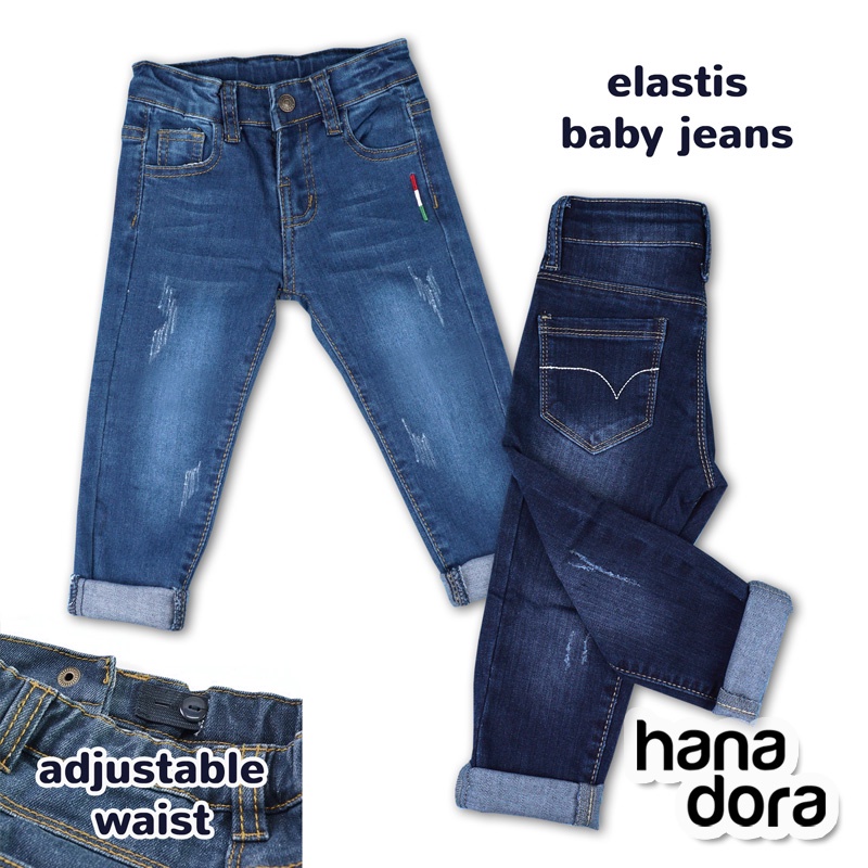 Baby Jeans With Adjustable Waist - Celana Jeans Anak