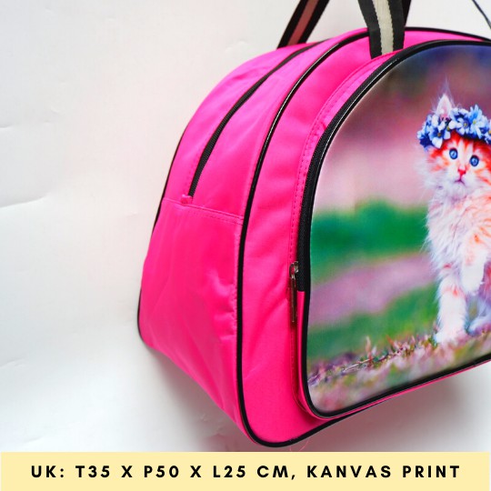 (BISA COD) tas pakaian wanita travel elle ukuran besar gambar print grosir semarang murah fashion