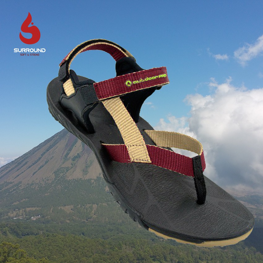 SANDAL GUNUNG CEWEK OUTDOOR PRO MODEL JAPIT VIXEN VX - MAROON 100% ORIGINAL