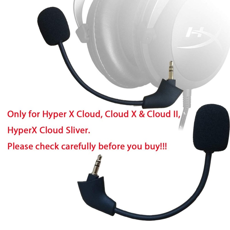 Cre Microphone Aux 3.5mm Pengganti 15cm Warna Silver Untuk Kingston HyperX Cloud Clo