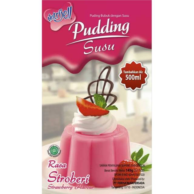 

Nutrijell puding susu rasa strawberry