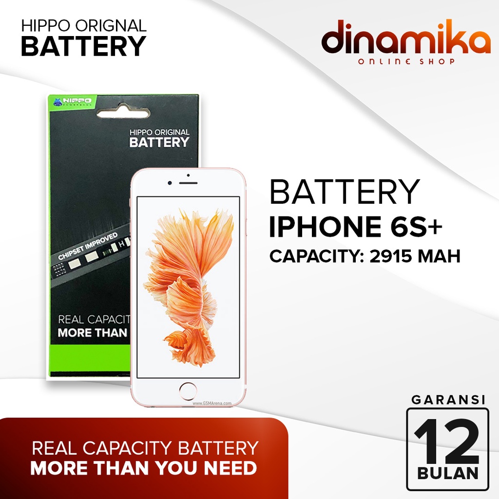 Hippo Baterai Battery ORI 100% Handphone  iPhone 6S Plus 2915mAh  ORI Battery Batere Batu Batre Batrai HP  Garansi Original