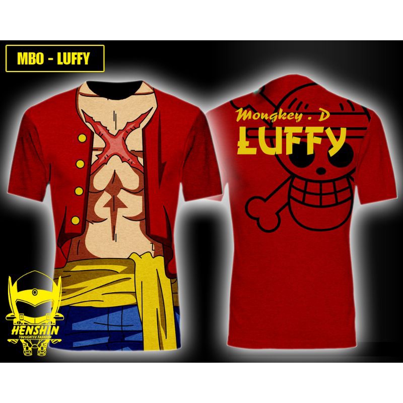 KAOS FULL PRINT MONKEY D LUFFY ONE PIECE