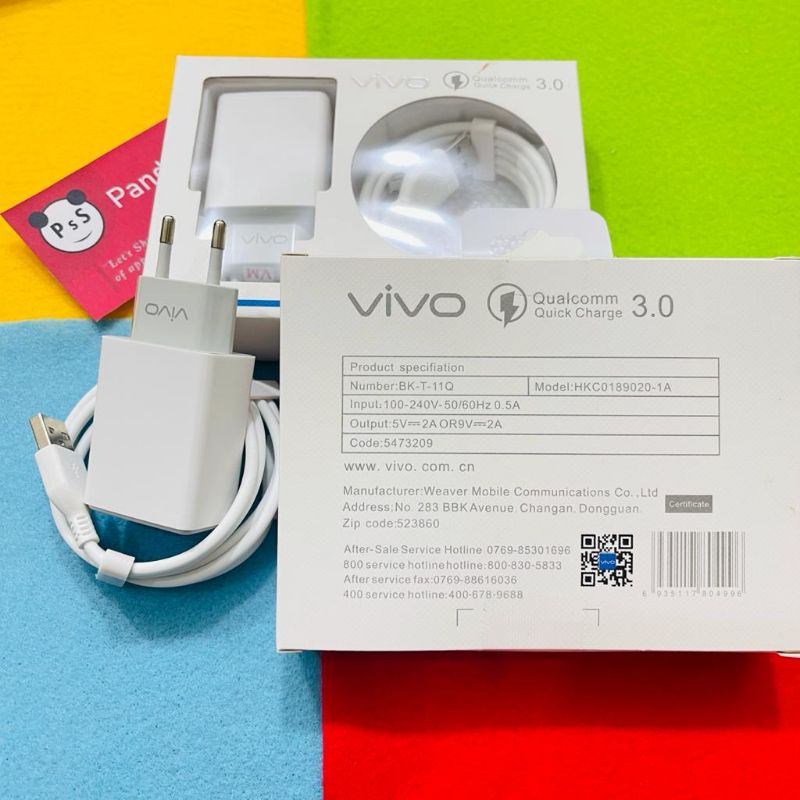 Charger Vivo Micro &amp; Type-C 100% Original Support Fast Charging , Qualcomm 3.0 [Premium]