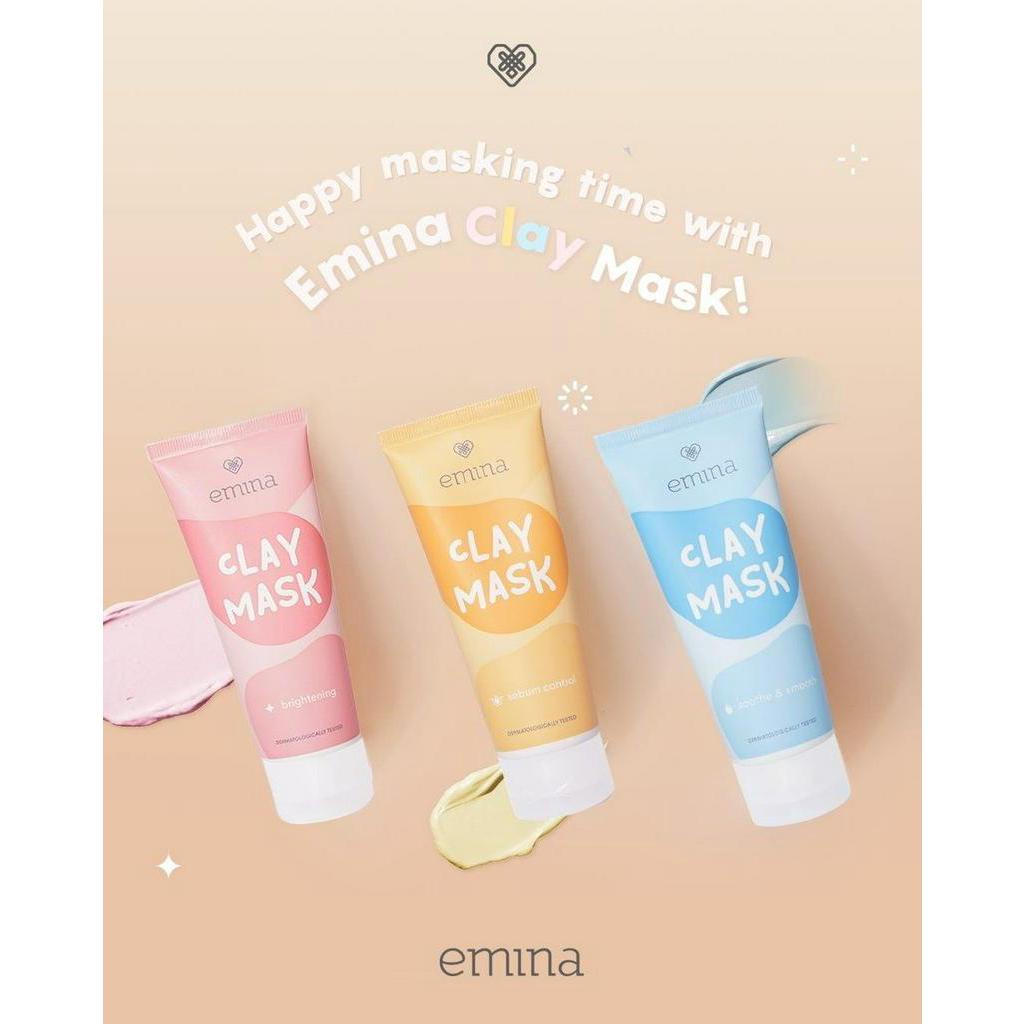 ★ BB ★ EMINA Clay Mask 60ml | Soothe | Brightening | Sebum