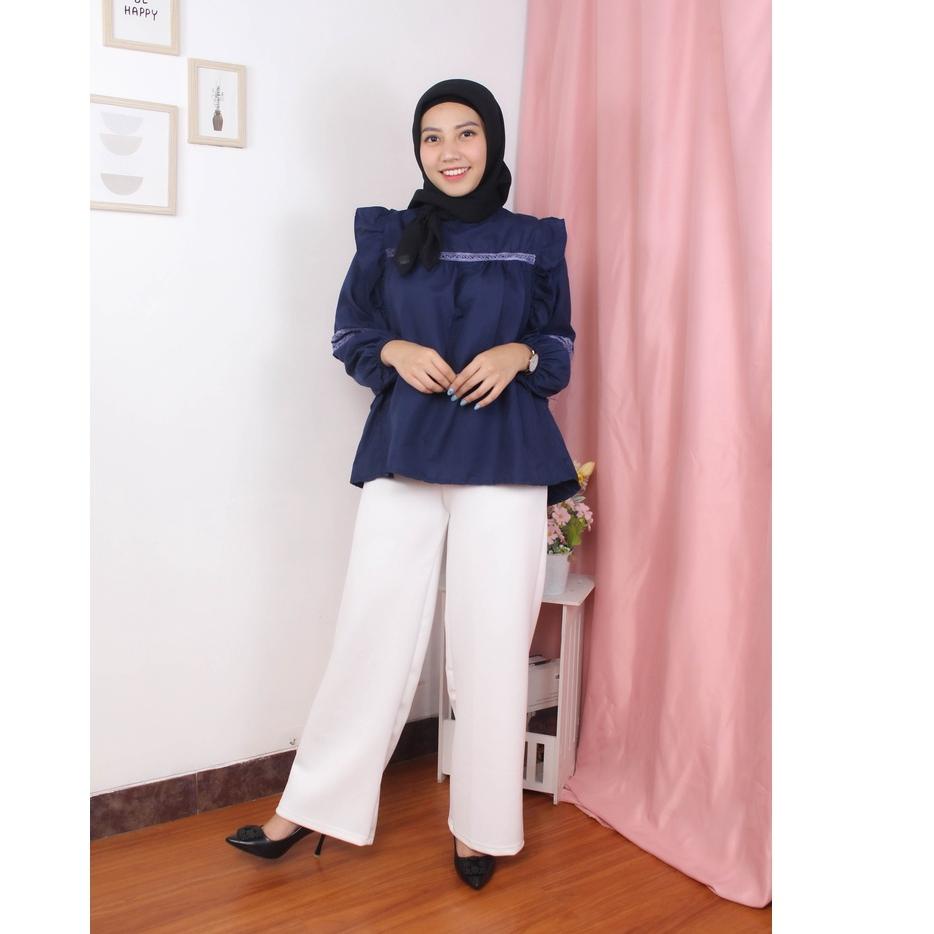 id N3z3Y-- RX Fashion - BLOUSE KOREA - SAKA BLOUSE - ATASAN WANITA - PAKAIAN - KOREAN STYLE - PAKAIA
