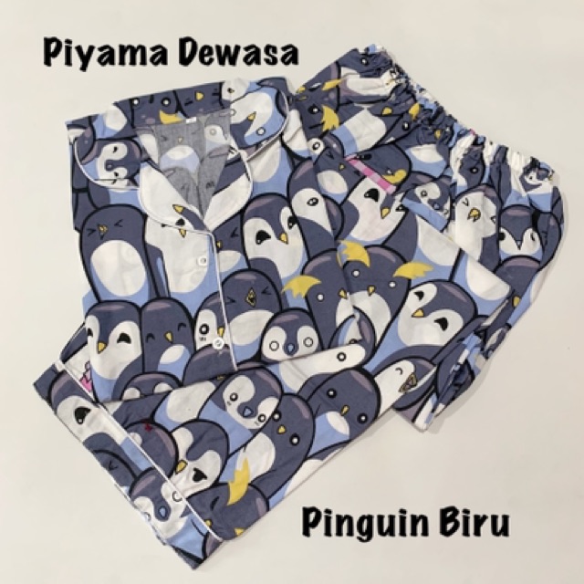 bajutidur PINGUIN BIRU bisa pasangan ibu anak keluarga