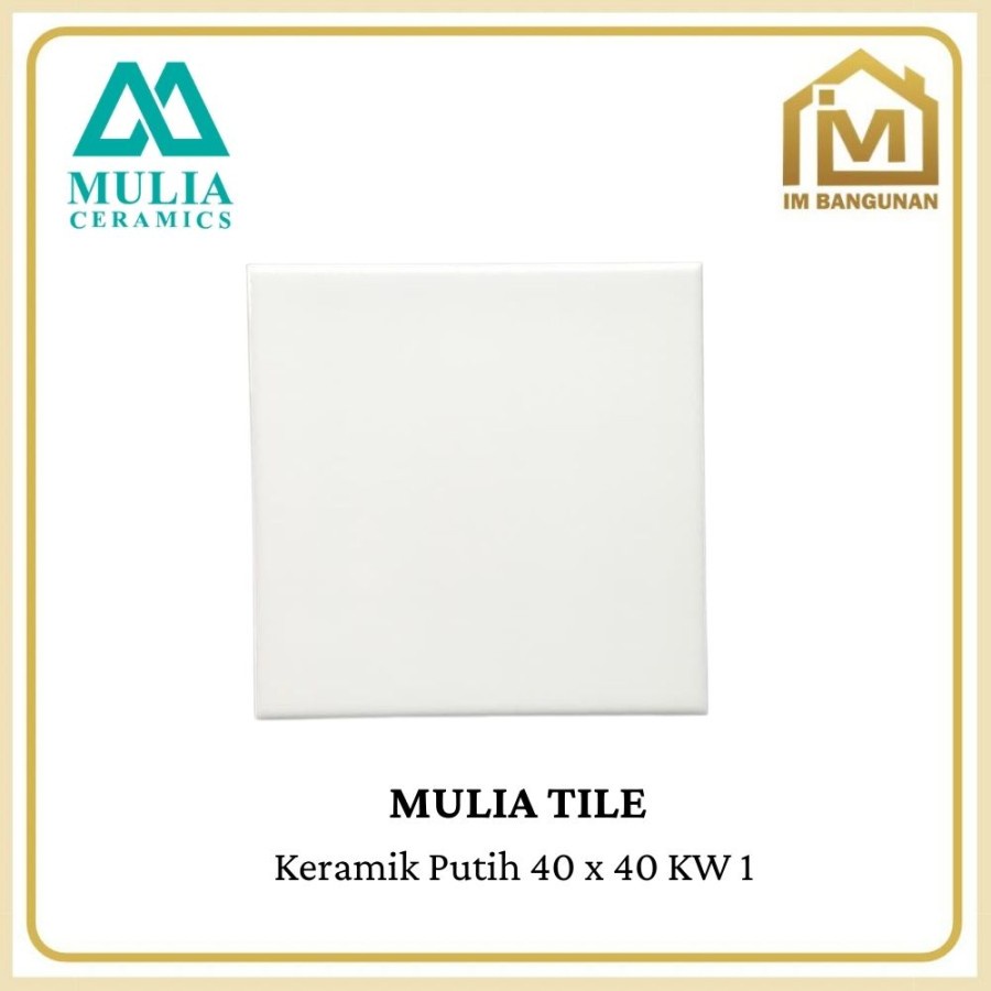 Keramik Mulia Putih 40x40 30x30 / Keramik Putih Kilap Mulia 40x40 / 30x30 kw1