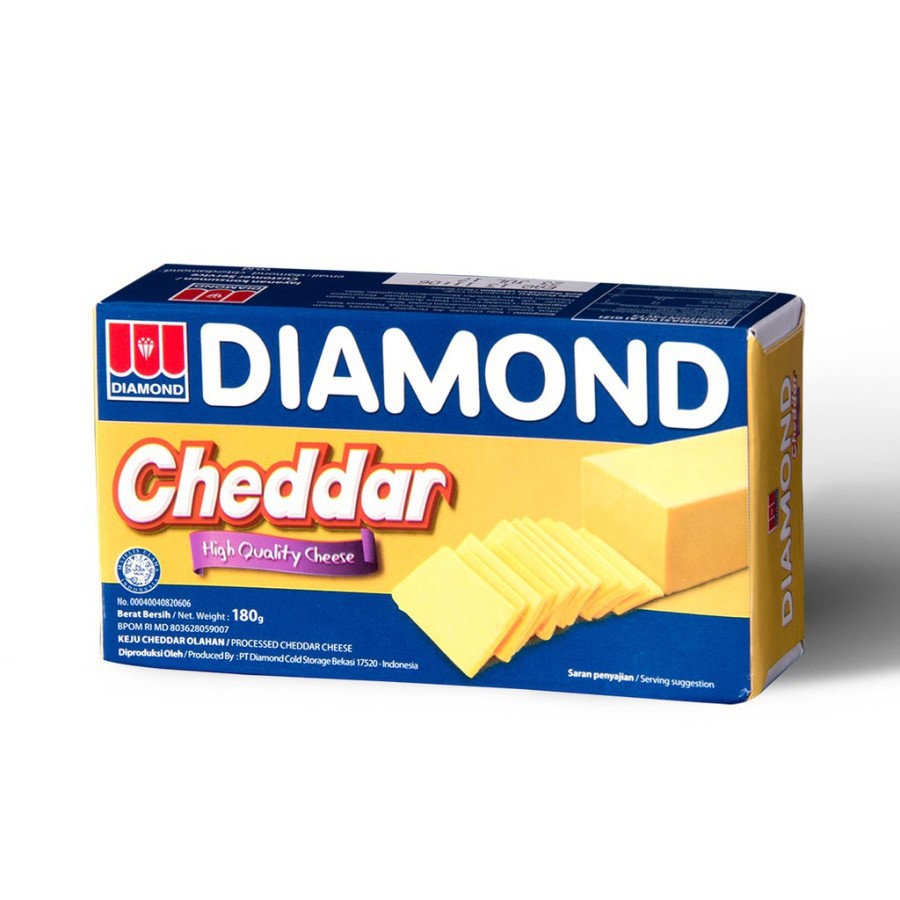 Diamond Cheddar Cheese Keju Cheddar 180gr Shopee Indonesia