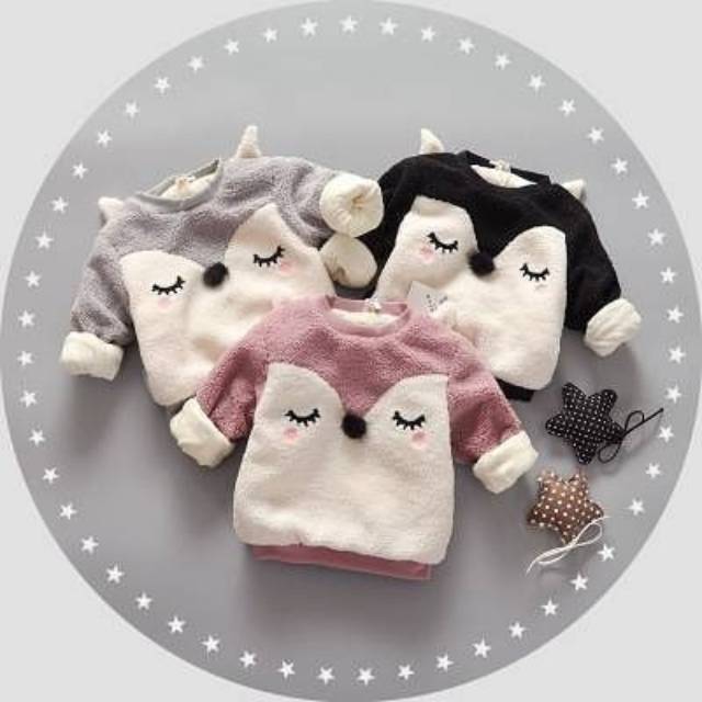 Sweater Anak Perempuan Bayi Cewek Baby Girl 1 2 3 Tahun Baju Hangat Batita