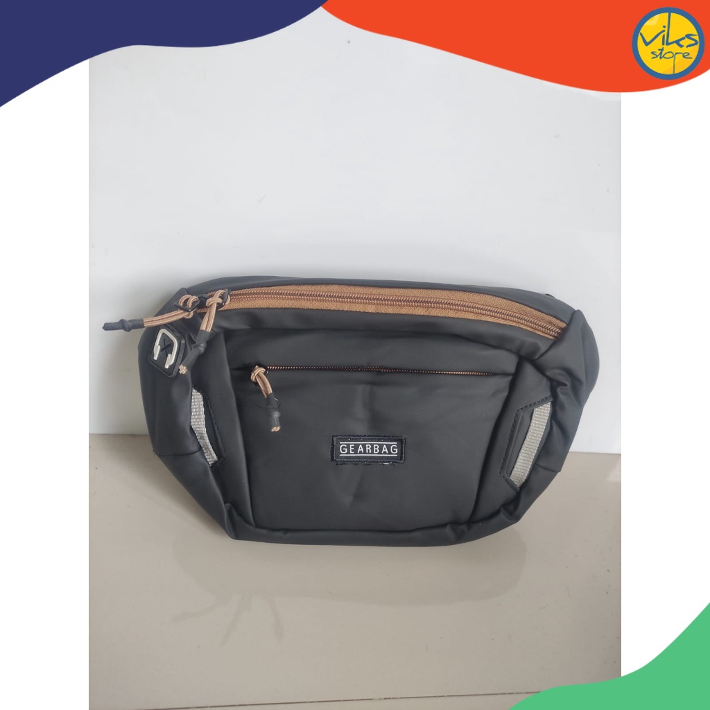 Tas Pinggang Pria Cowok Gearbag Original Selempang Waistbag Besar Casual Premium Multifungsi Lokal