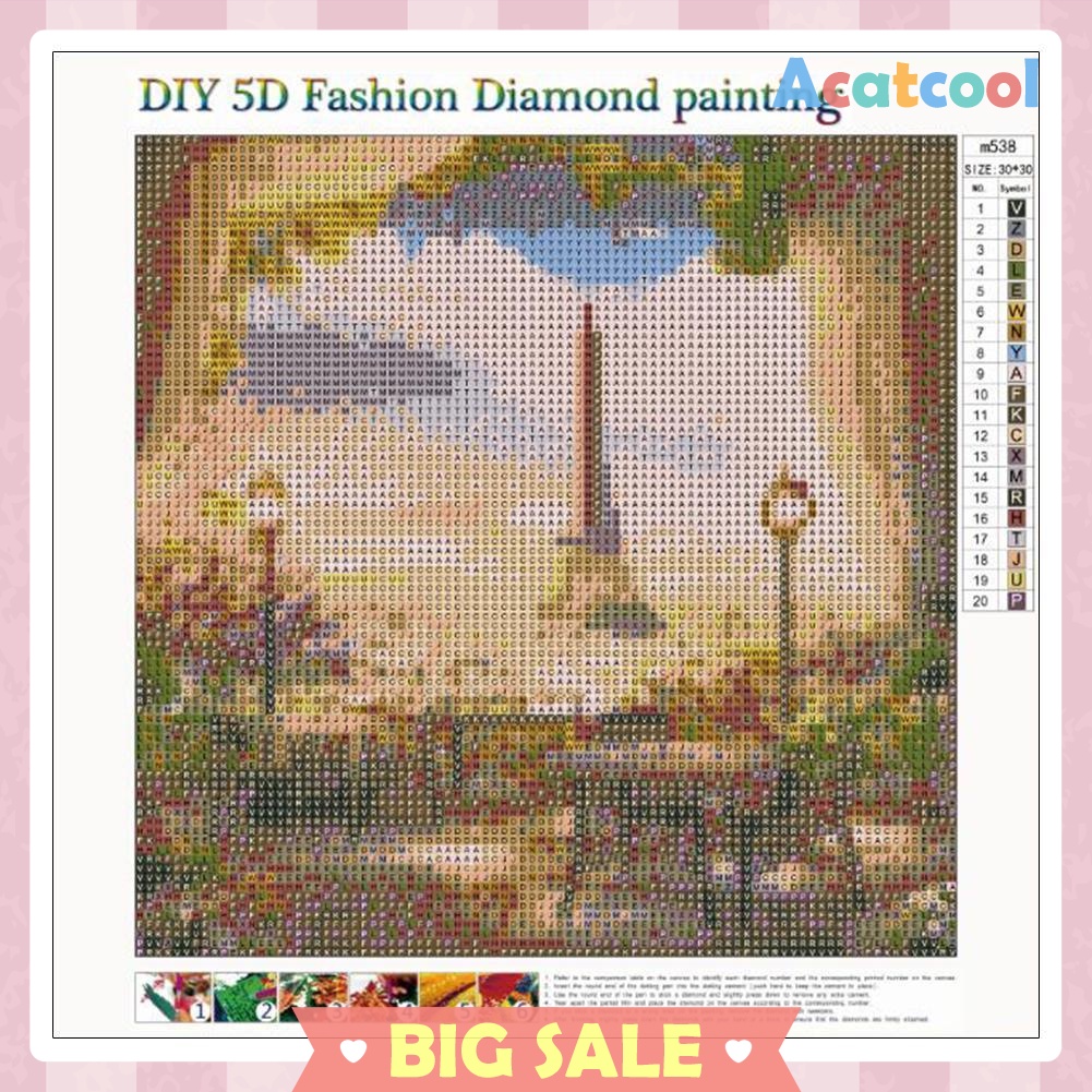 5D DIY Full Drill Diamond Painting Lighting Cross Stitch Embroidery Mosaic