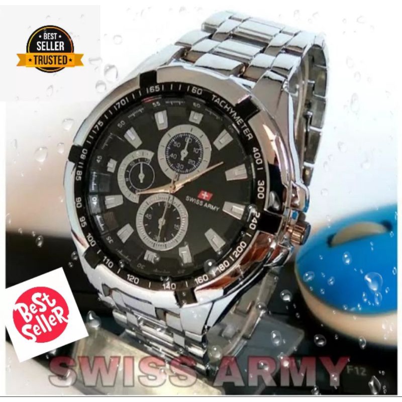 JAM TANGAN PRIA SWISS ARMY 3309 STAINLESS STEEL FASHION OF SOLDIER