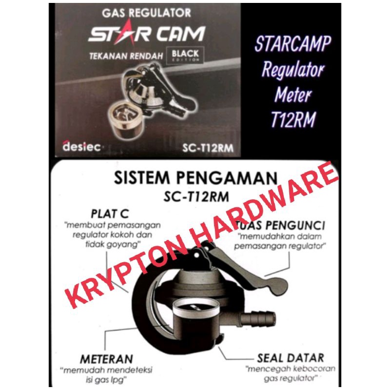 REGULATOR GAS / ELPIJI ANTI BOCOR STAR CAM