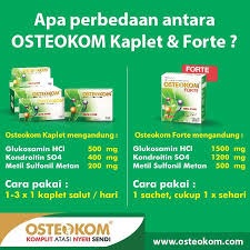 osteokom tablet isi 30 dan osteokom forte isi 10 sachet