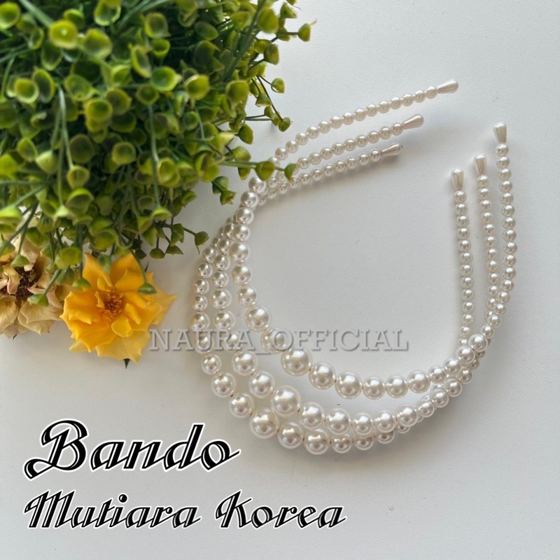 Bando Korea Mutiara Pearl Headband Korea HairBand / Bando Mutiara Gaya Korea Fashion Wanita Import