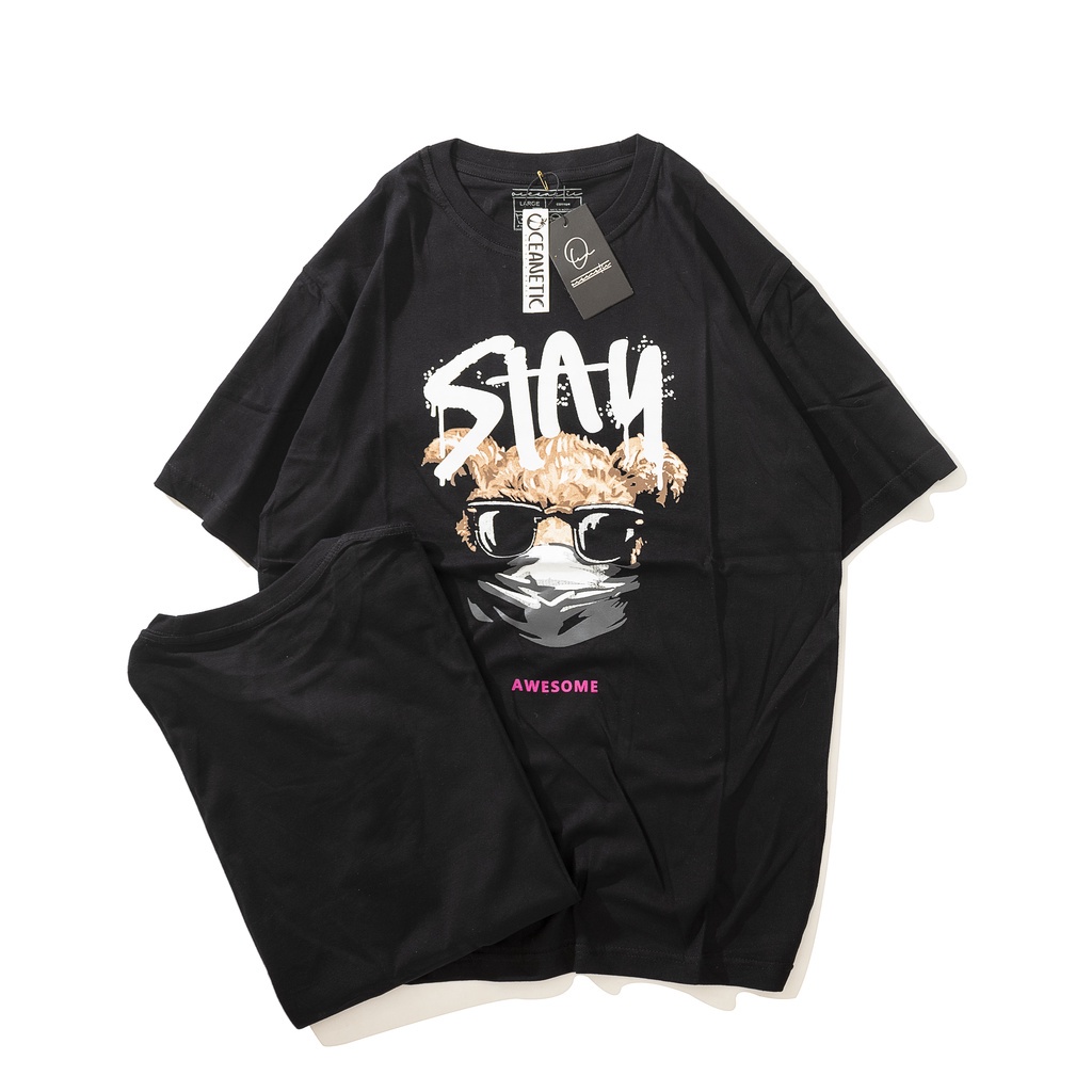 [NEW 2022] PRINTED T-SHIRT | OVERSIZE | OCN STAY AWESOME BLK | MEN/WOMEN | KAOS DISTRO | H&M | UNIQL