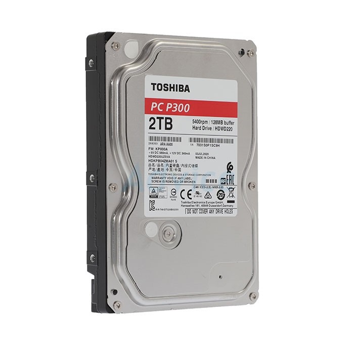 Hdd Harddisk internal Toshiba 2tb 3.5 inch sata 5400rpm pc p300 hdwd220uzsva for komputer