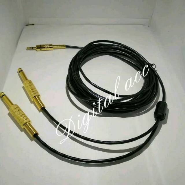 kabel Audio jack 3.5m stero to 2 buah Akai mono berkualitas