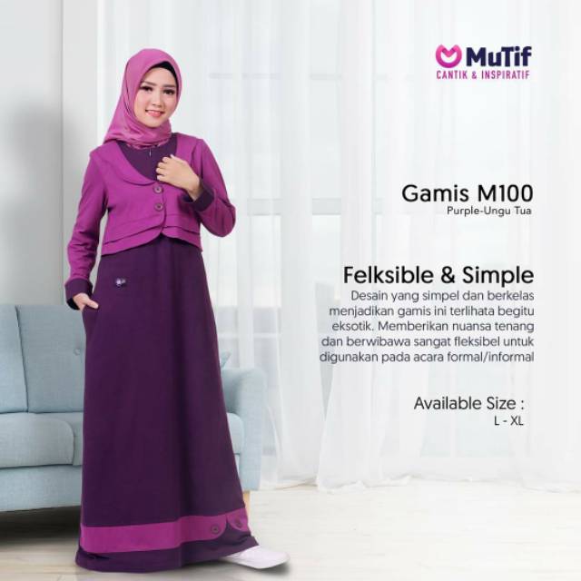 Moccataro - Gamis Mutif M100 Purple - Ungu