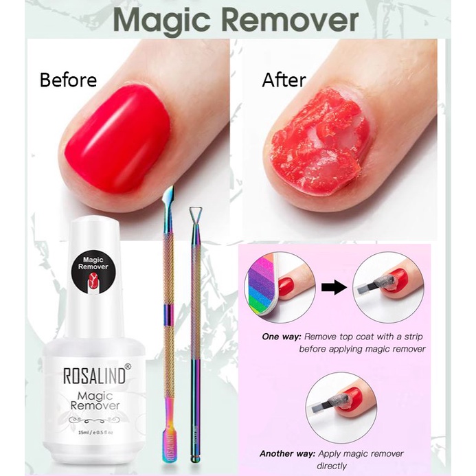 

Rosalind Indonesia - Nail Gel Magic Remover - Penghapus Kutek Uv Gel