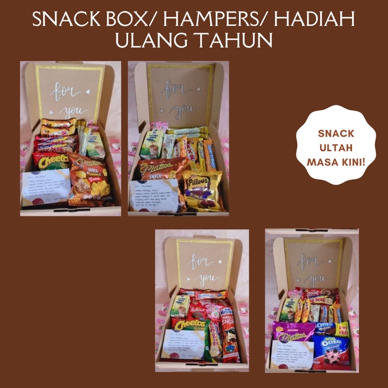 

SNACK BOX, HAMPERS, GIFT BOX, HADIAH ULANG TAHUN
